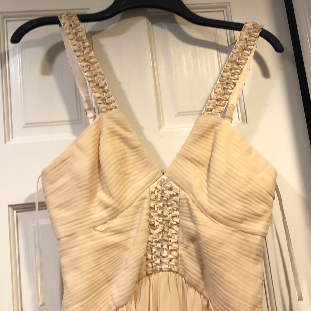 Chiffon gown with beads